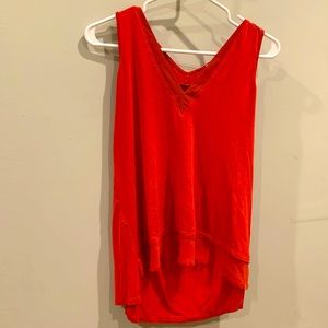 🌅 Tuscan Sunset Orange Sleeveless Blouse 🍊